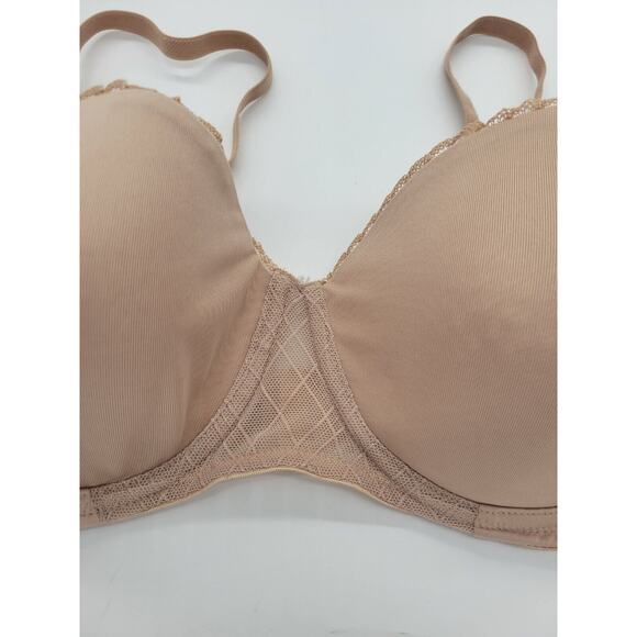 Vassarette Tan Lightly Lined Convertible Demi Adjustable Underwire Bra Size 36C - Picture 9 of 9
